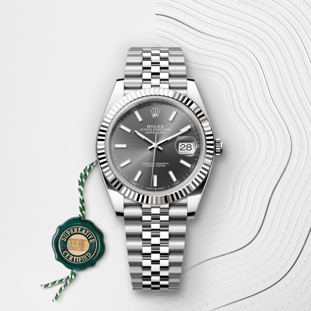 Rolex Datejust 41 Oyster, 41 mm, Oystersteel and white gold