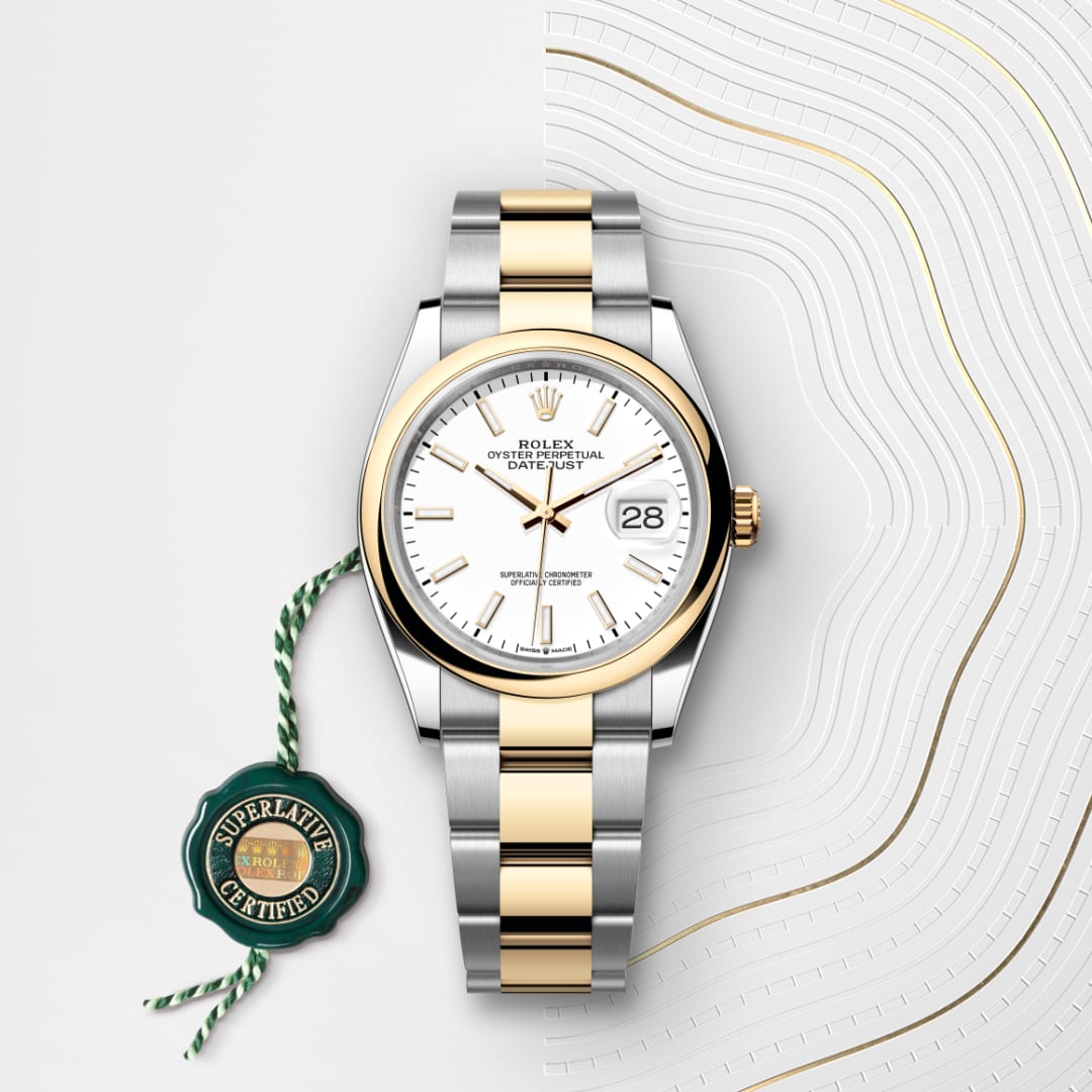 Rolex Datejust 36 Oyster, 36 mm, Oystersteel and yellow gold