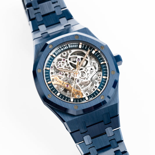Audemars Piguet Royal Oak 15416CD.OO.1225CD.01 Double Balance Wheel Openworked Bleu Nuit Nuage 50 Blue Ceramic
