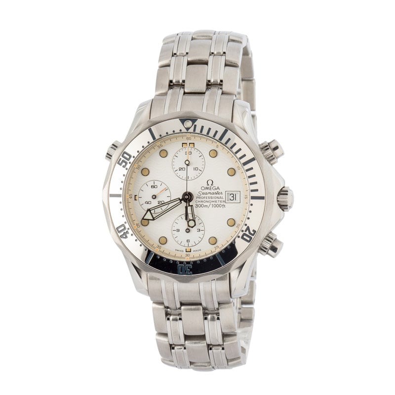 Omega Seamaster White Wave Dial