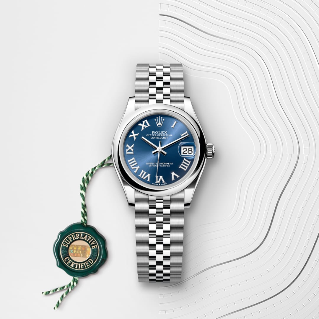 Rolex Datejust 31 Oyster, 31 mm, Oystersteel blue