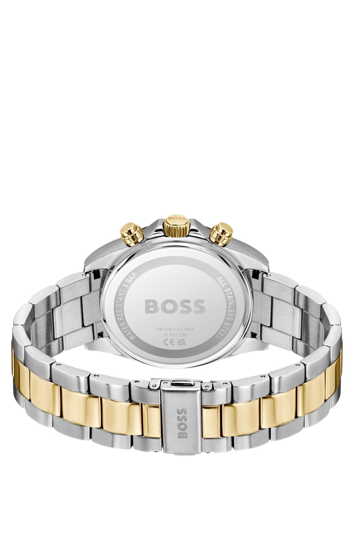 Hugo Boss Steel-bracelet watch with black dial