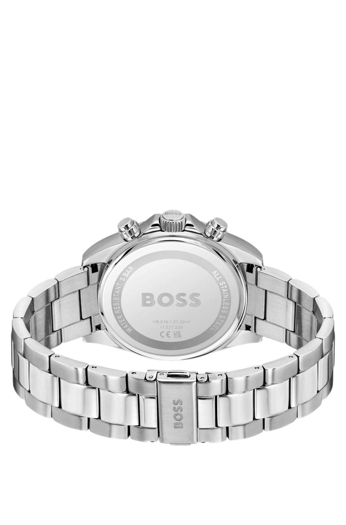 Hugo Boss Steel-bracelet watch with green dial