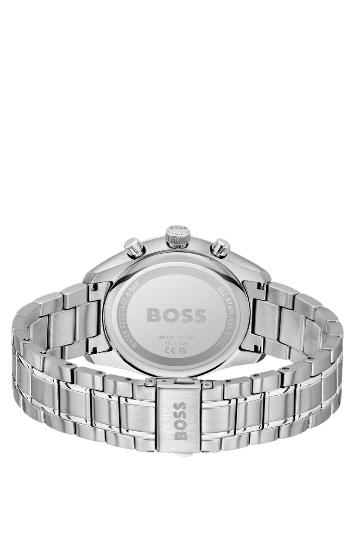 Hugo Boss Steel-bracelet watch with green dial