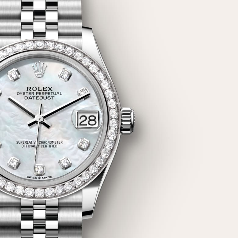 Rolex Datejust 36 Oyster, 36 mm, Oystersteel, white gold and diamonds