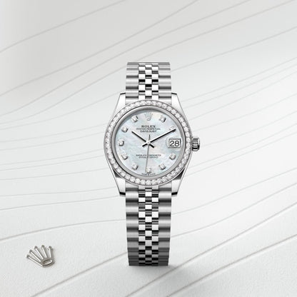 Rolex Datejust 36 Oyster, 36 mm, Oystersteel, white gold and diamonds