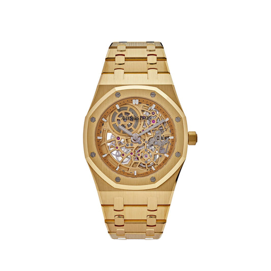 Audemars Piguet Royal Oak 16204BA.OO.1240BA.01 Jumbo Extra-Thin Yellow Gold Openworked