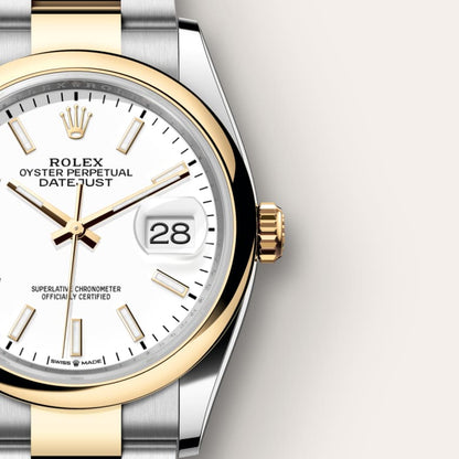 Rolex Datejust 36 Oyster, 36 mm, Oystersteel and yellow gold