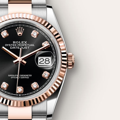 Rolex Datejust 36 Oyster, 36 mm, Oystersteel and Everose gold