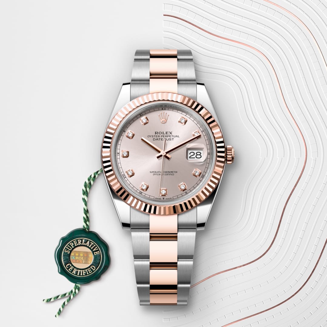 Rolex Datejust 41 Oyster, 41 mm, Oystersteel and Everose gold
