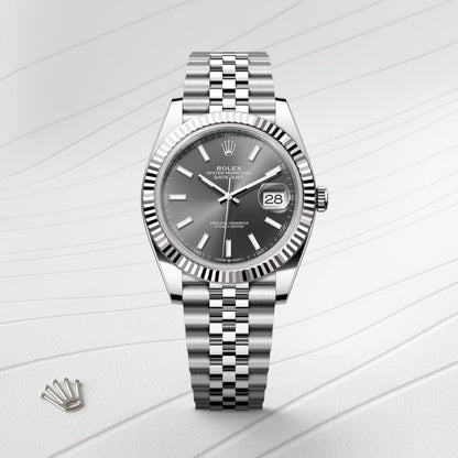 Rolex Datejust 41 Oyster, 41 mm, Oystersteel and white gold
