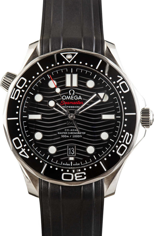 Omega Seamaster Diver 300M Steel on Rubber Strap