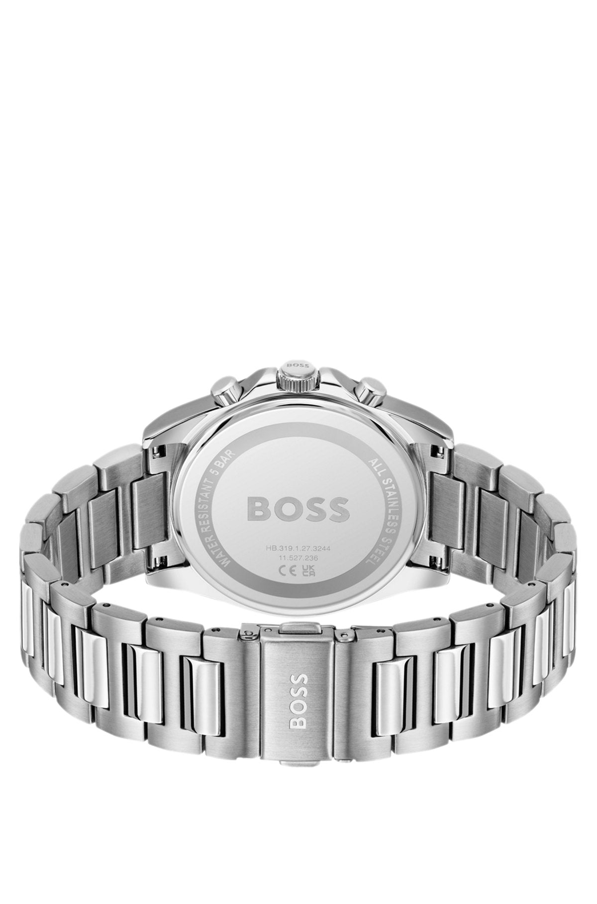 Hugo Boss Steel-bracelet watch with black plating