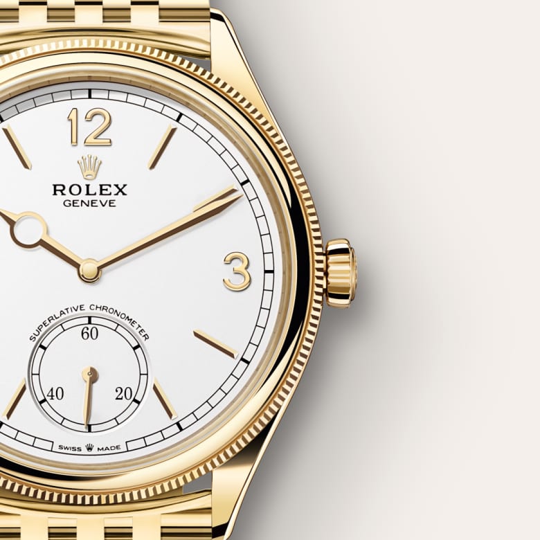 Rolex 1908 39 mm, 18 ct yellow gold, polished finish