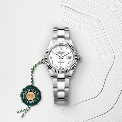 Rolex Lady-Datejust Oyster, 28 mm, Oystersteel and white gold