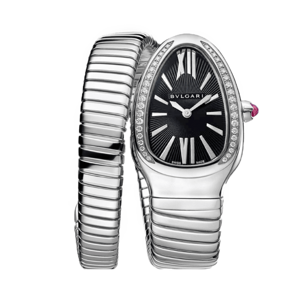 Bvlgari Serpenti Argenté Fond Black Sertie