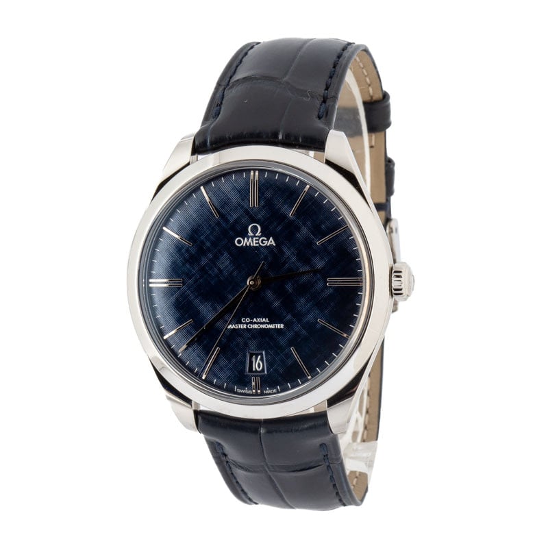 Omega De Ville Tresor Blue Patterned Dial