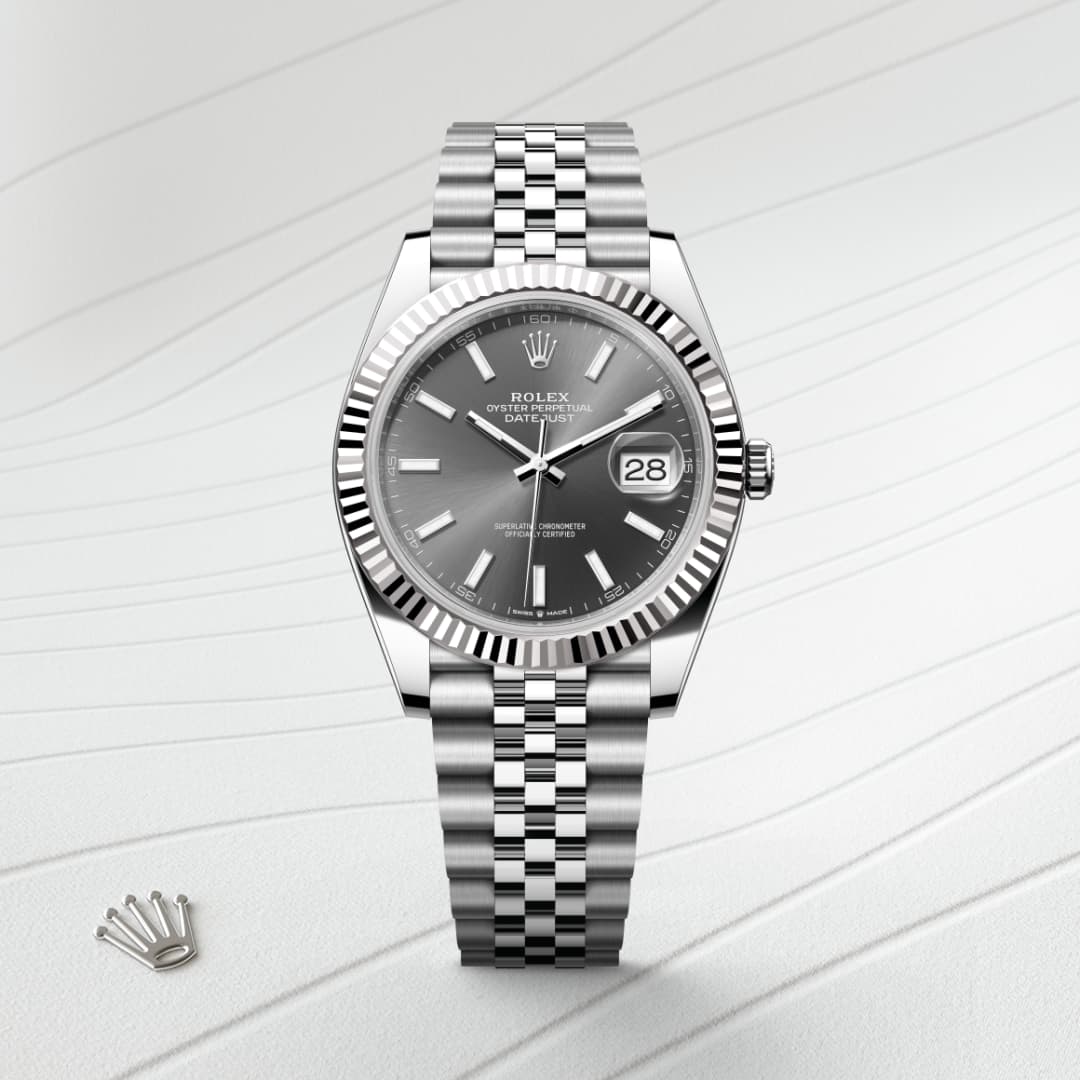 Rolex Datejust 41 Oyster, 41 mm, Oystersteel and white gold