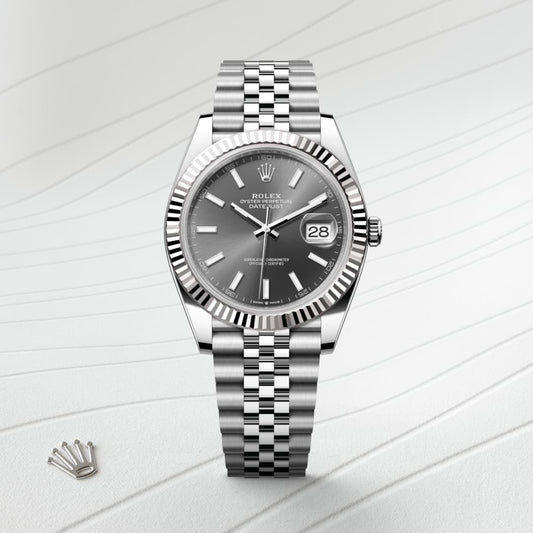 Rolex Datejust 41 Oyster, 41 mm, Oystersteel and white gold