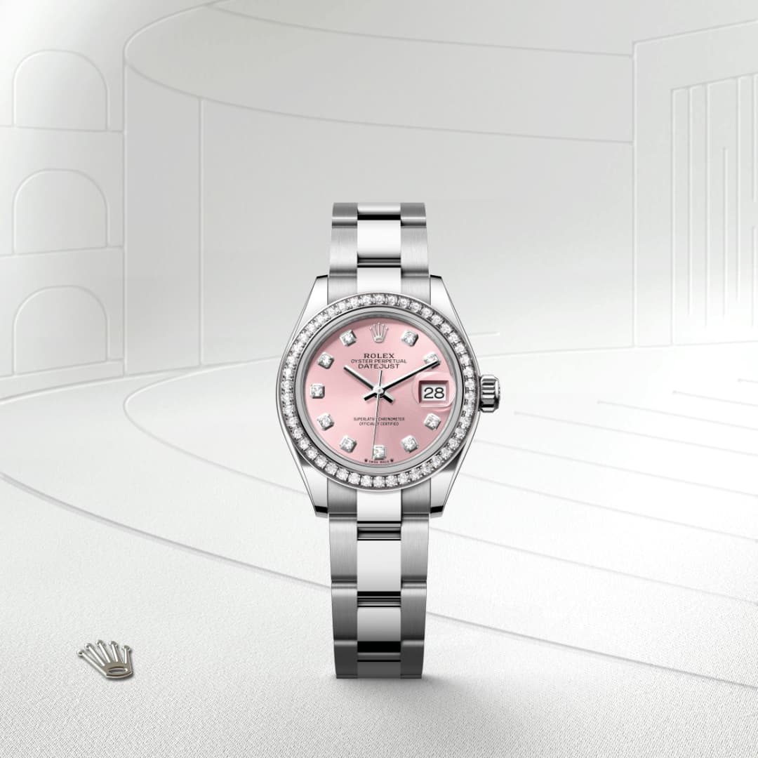 Rolex Lady-Datejust Oyster, 28 mm, white gold and diamonds
