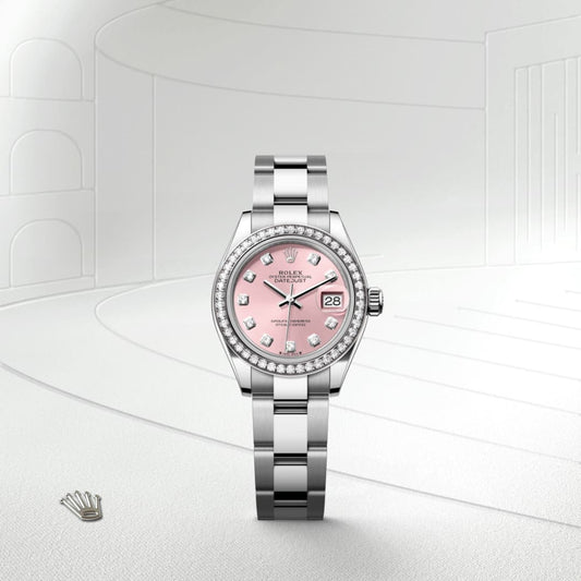 Rolex Lady-Datejust Oyster, 28 mm, white gold and diamonds