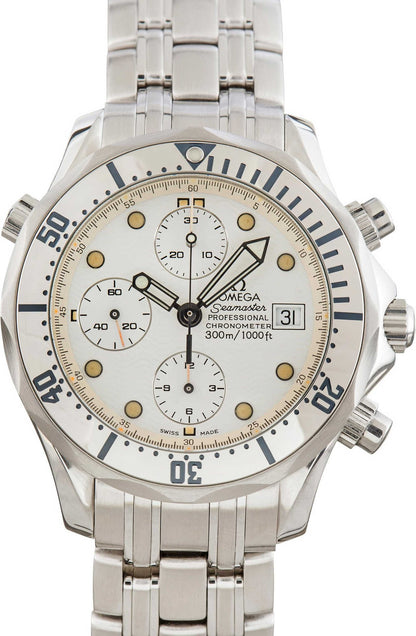 Omega Seamaster White Wave Dial