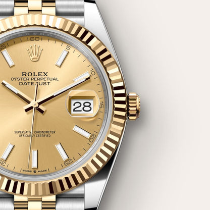 Rolex Datejust 41 Oyster, 41 mm, Oystersteel and yellow gold