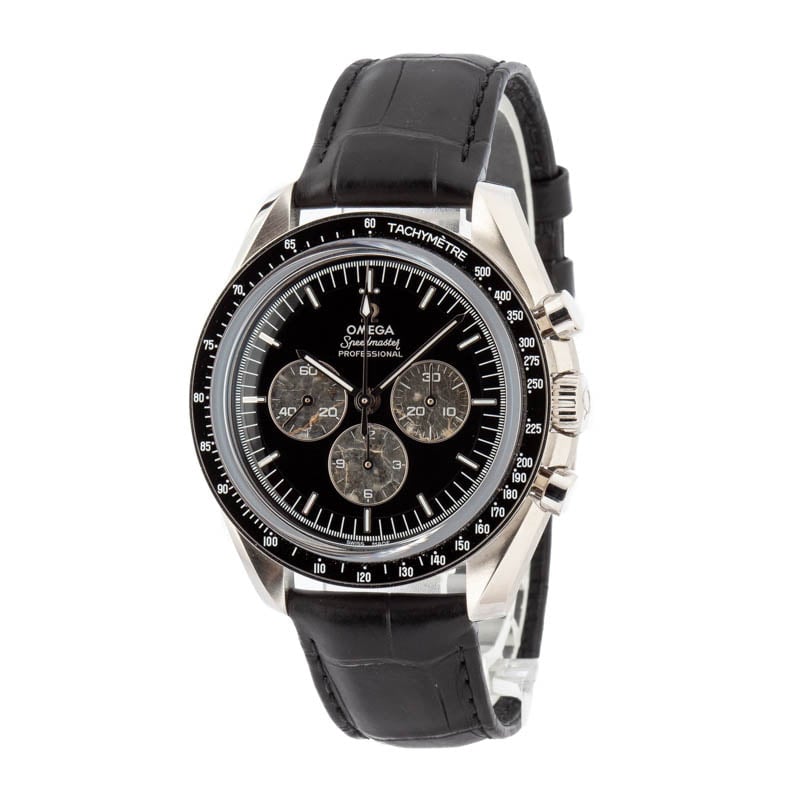 Omega Speedmaster Calibre 321 Platinum on Leather Strap