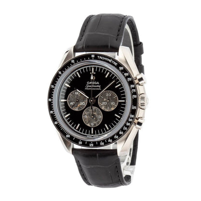 Omega Speedmaster Calibre 321 Platinum on Leather Strap