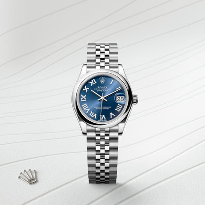 Rolex Datejust 31 Oyster, 31 mm, Oystersteel blue