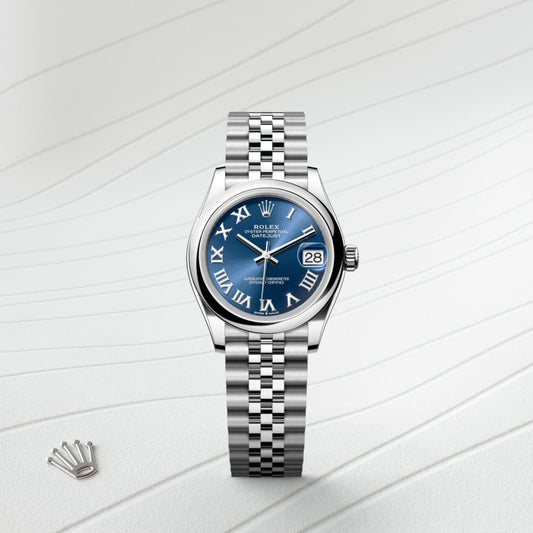 Rolex Datejust 31 Oyster, 31 mm, Oystersteel blue