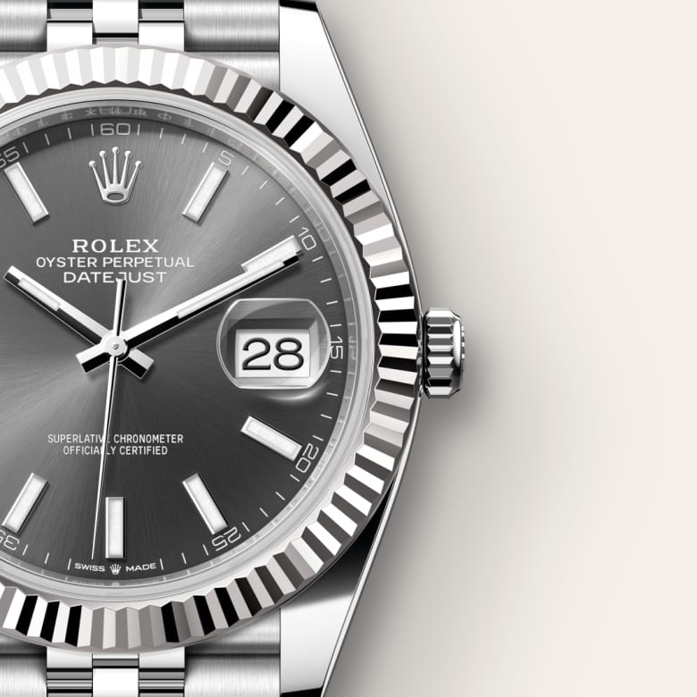 Rolex Datejust 41 Oyster, 41 mm, Oystersteel and white gold