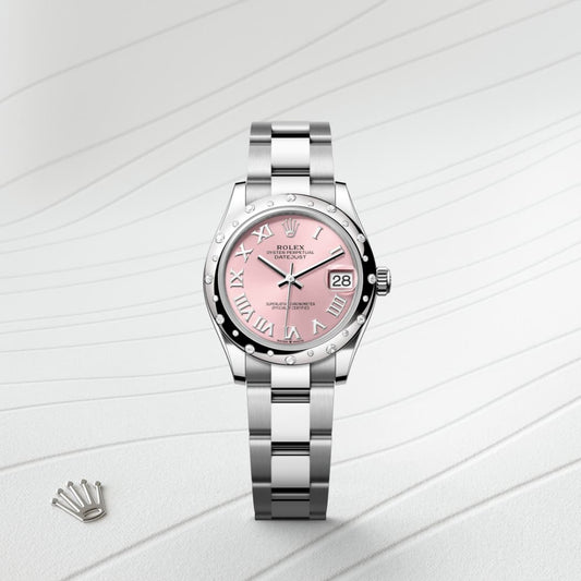 Rolex Datejust 31 Oyster, 31 mm, Oystersteel, white gold and diamonds