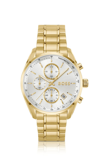 Hugo Boss Gold-tone watch with silver-white dial