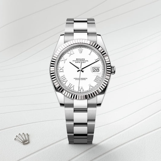 Rolex Datejust 41 Oyster, 41 mm, Oystersteel and white gold