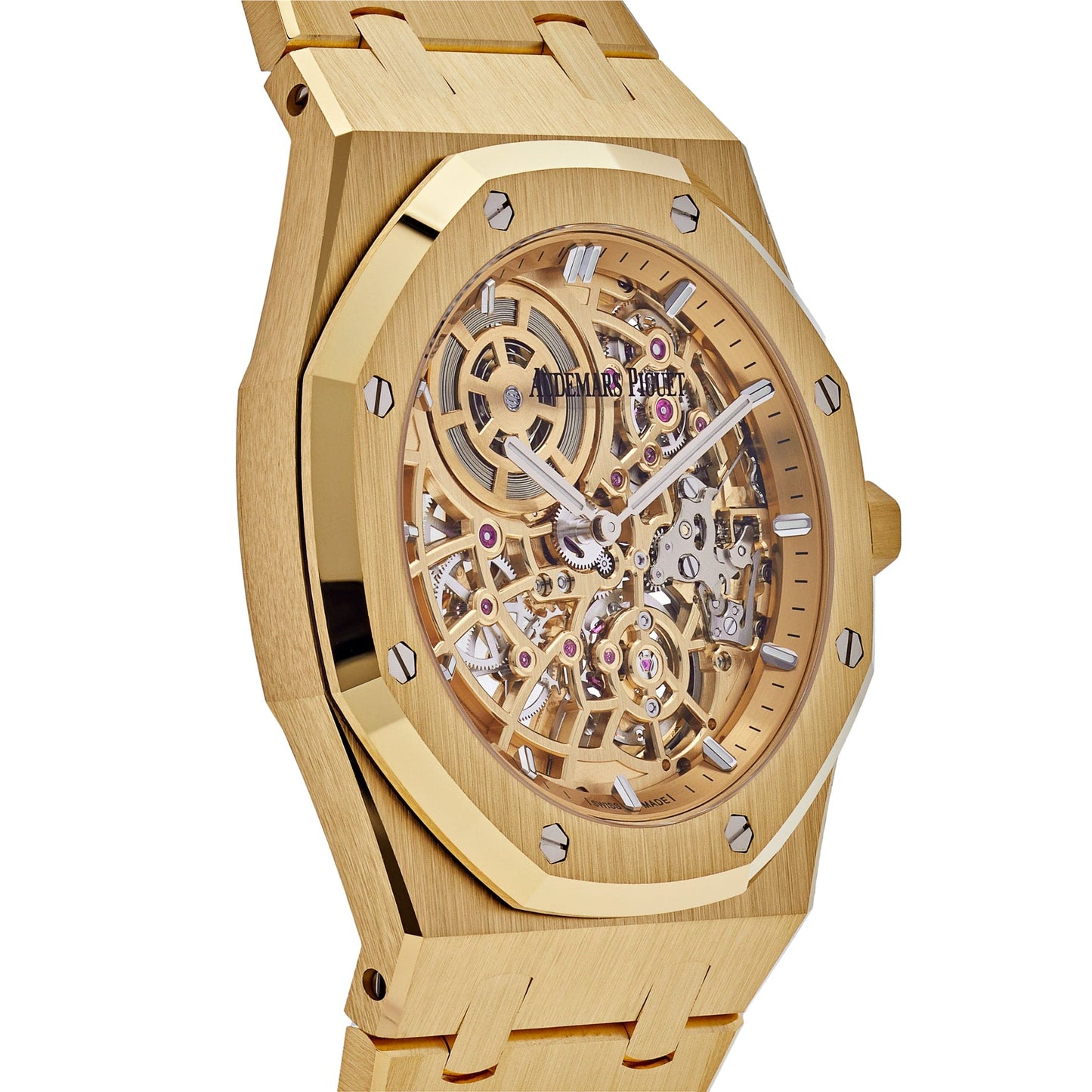 Audemars Piguet Royal Oak 16204BA.OO.1240BA.01 Jumbo Extra-Thin Yellow Gold Openworked