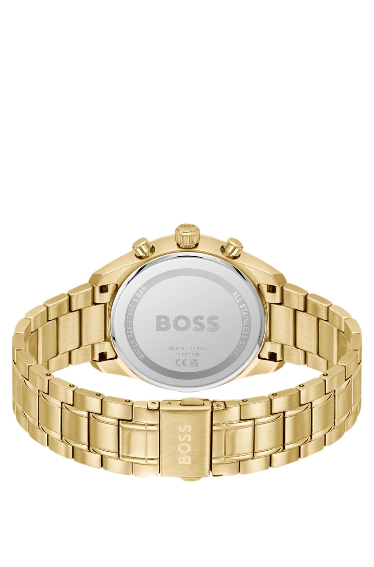 Hugo Boss Gold-tone watch with silver-white dial