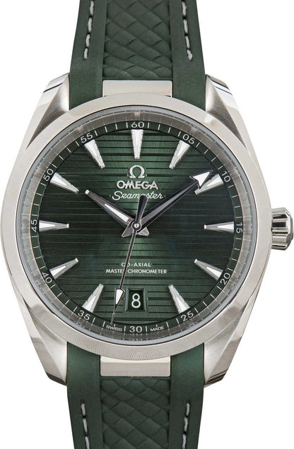 Omega Seamaster Stainless Steel Aqua Terra Green Dial