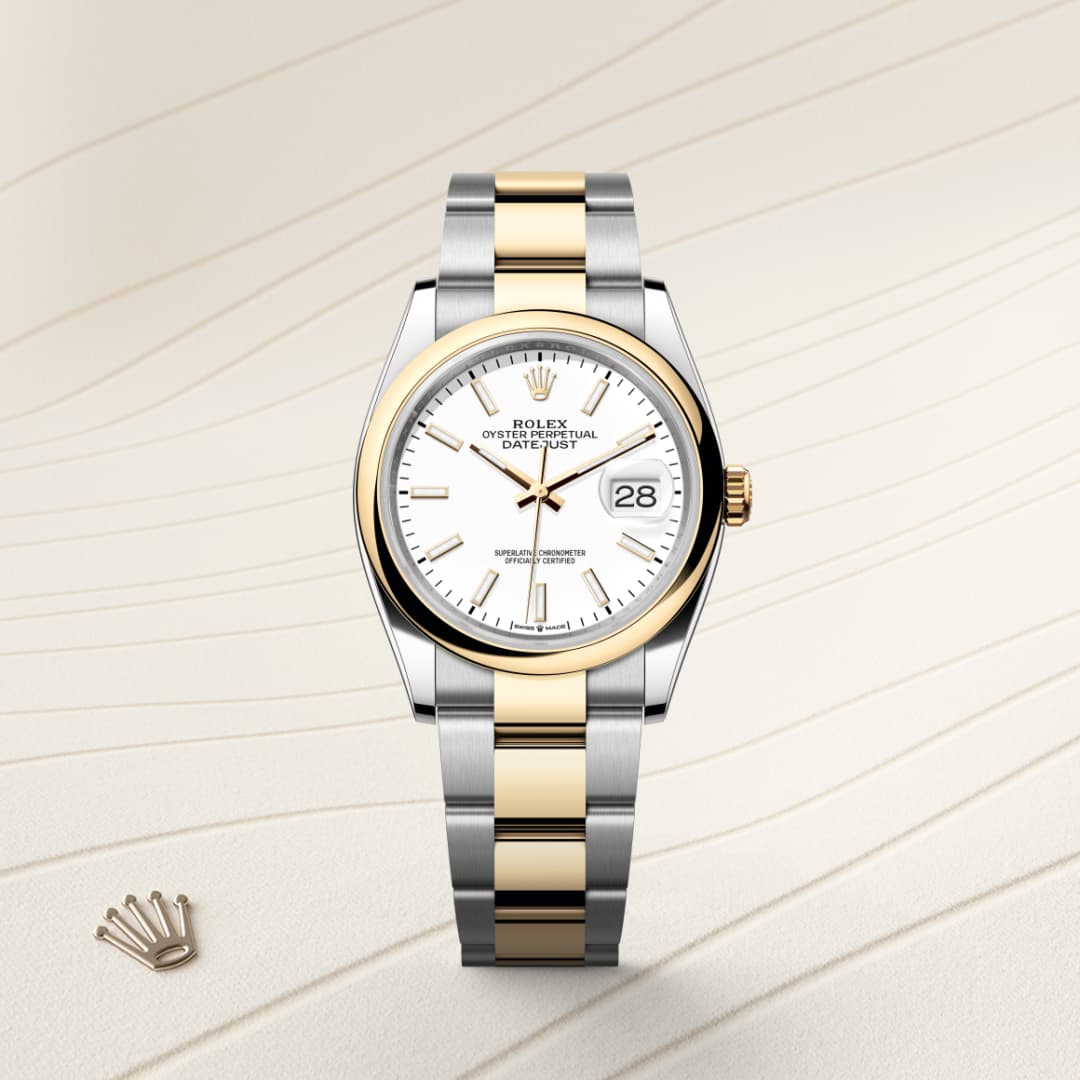 Rolex Datejust 36 Oyster, 36 mm, Oystersteel and yellow gold