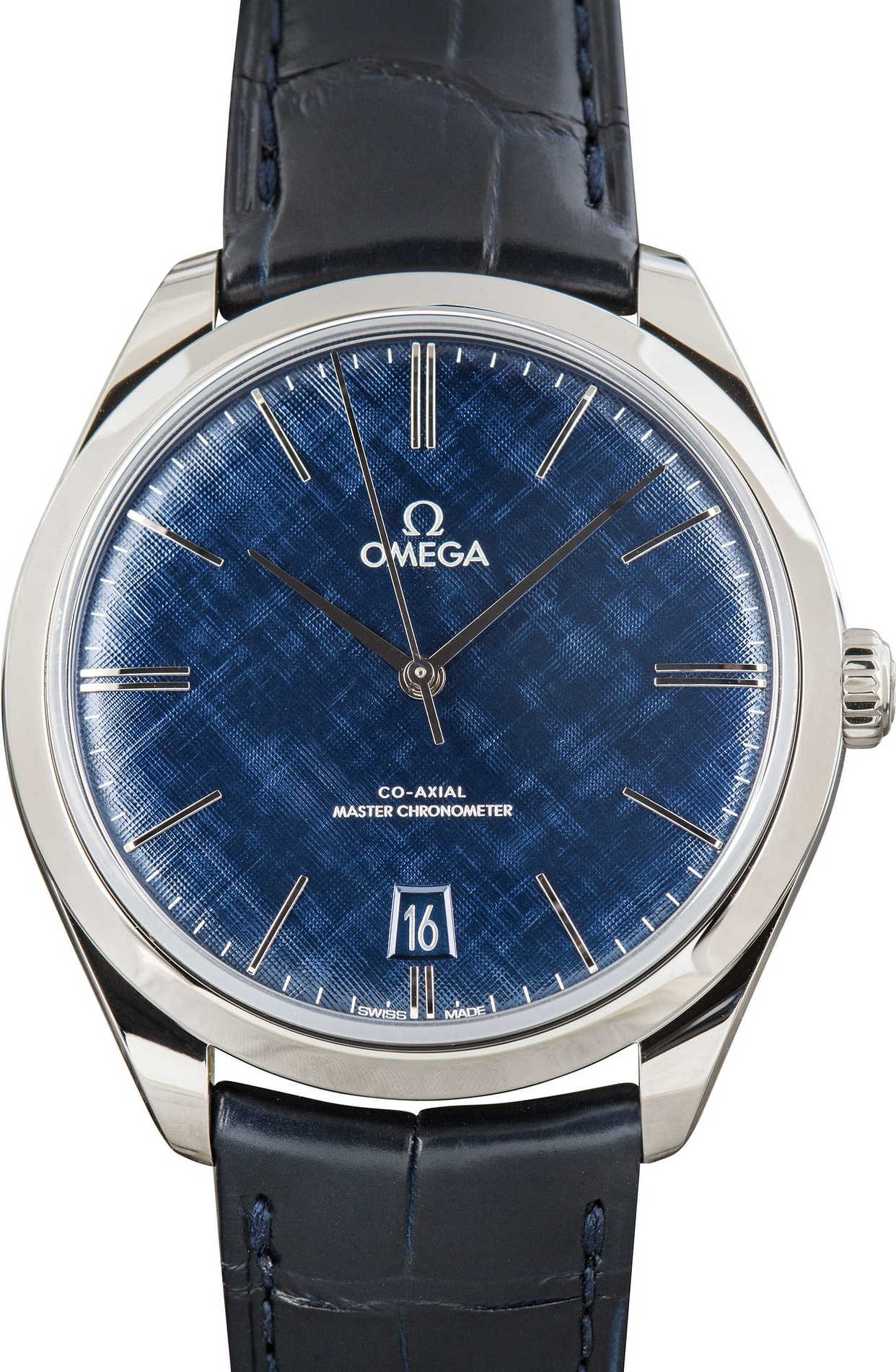 Omega De Ville Tresor Blue Patterned Dial