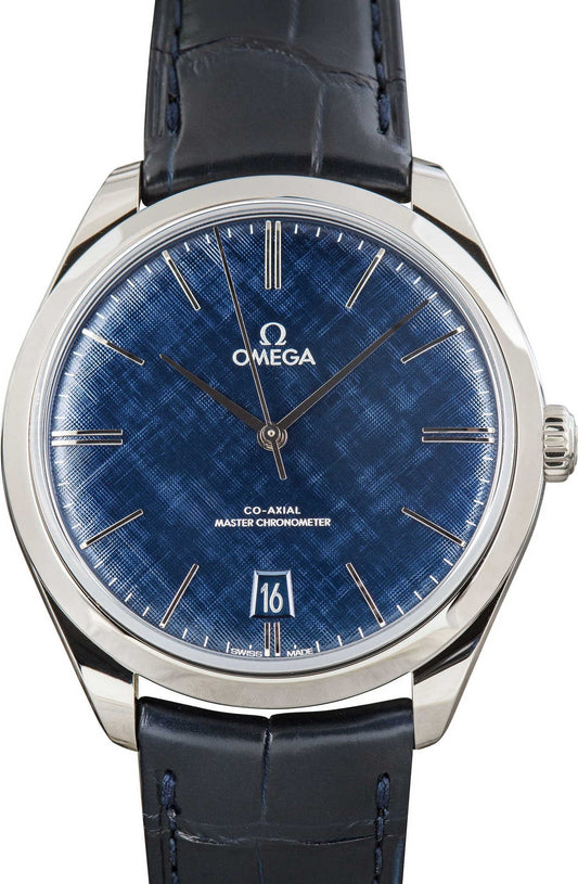 Omega De Ville Tresor Blue Patterned Dial
