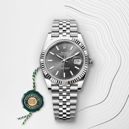 Rolex Datejust 41 Oyster, 41 mm, Oystersteel and white gold