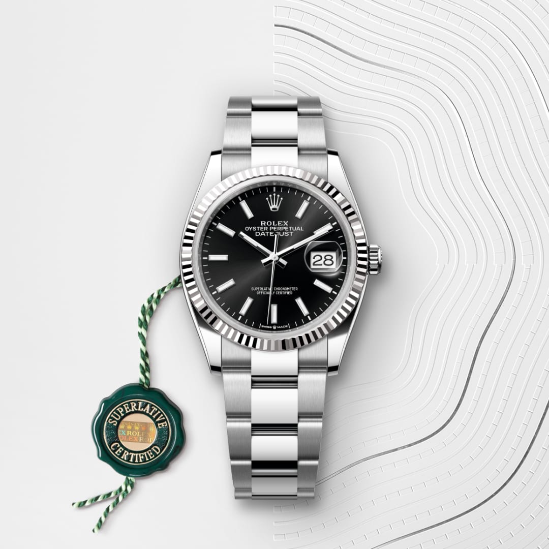 Rolex Datejust 41 Oyster, 41 mm, Oystersteel and white gold