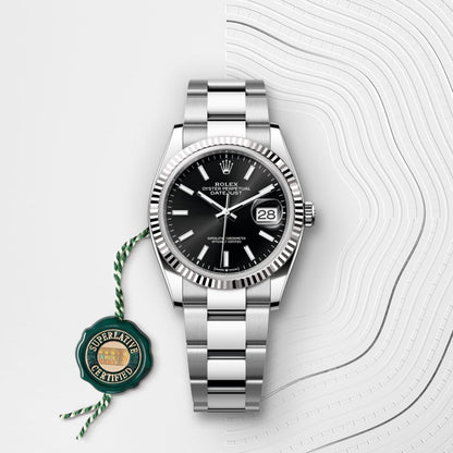 Rolex Datejust 41 Oyster, 41 mm, Oystersteel and white gold
