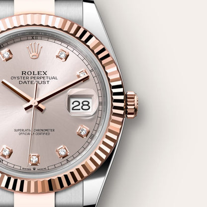 Rolex Datejust 41 Oyster, 41 mm, Oystersteel and Everose gold
