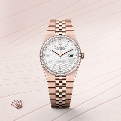 Rolex Land-Dweller 36 Oyster, 36 mm, Everose gold and diamonds
