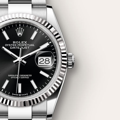Rolex Datejust 41 Oyster, 41 mm, Oystersteel and white gold